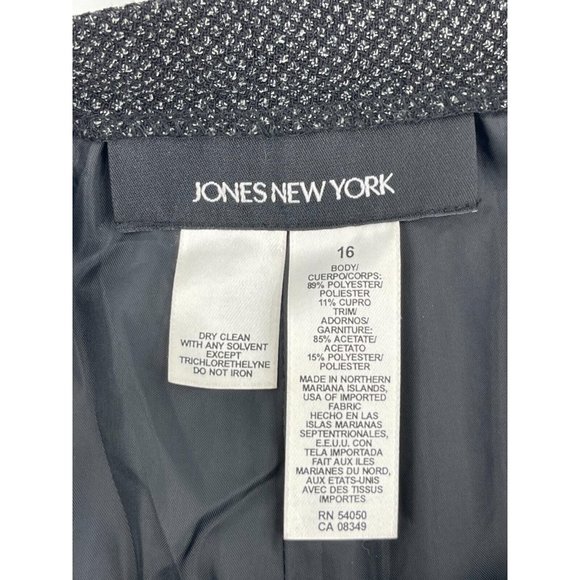 NWT Jones New York Women's Gray Mid Rise Flare Leg Side Zip Dress Pants Size 16 - Picture 6 of 12
